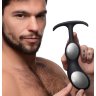 Черный массажер простаты с утяжелителями Premium Silicone Weighted Prostate Plug XL - 20,8 см.