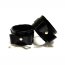 Черные наручники с бантиками из эко-кожи  Цена 1 652 руб. - Черные наручники с бантиками из эко-кожи