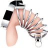 Серебристая клетка для члена Urethral Play Cage