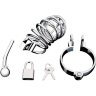 Серебристая клетка для члена Urethral Play Cage