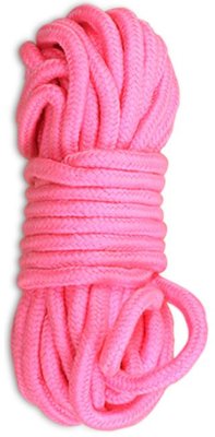Розовая верёвка для любовных игр - 10 м.  Цена 1 544 руб. Длина: 1 см. Веревка бондажная для шибари. Страна: Китай. Материал: 100% хлопок.
