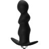 Чёрная фигурная анальная вибропробка Spiral Anal Plug - 12 см.