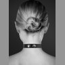Чокер с надписью COLLIER STRASS SLAVE CUIR BOVIN