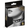 Чокер с надписью COLLIER STRASS SLAVE CUIR BOVIN