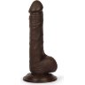 Реалистичный фаллоимитатор Erowoman коричневого цвета