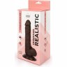 Реалистичный фаллоимитатор Erowoman коричневого цвета