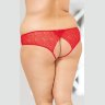 Кружевные трусики с интимным доступом, обрамлённым стразами