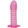 Гелевая розовая насадка с шипами - 12 см.