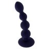 Фиолетовые анальные бусы с вибрацией и вращением Pleasure Orbit - 17,8 см.