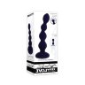Фиолетовые анальные бусы с вибрацией и вращением Pleasure Orbit - 17,8 см.