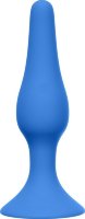 Синяя анальная пробка Slim Anal Plug Medium - 11,5 см.