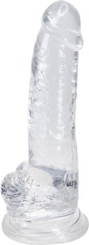Прозрачный фаллоимитатор на присоске Torrent Jelly Dildo - 20,6 см.