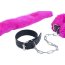 Кожаные наручники со съемной розовой опушкой  Цена 1 401 руб. - Кожаные наручники со съемной розовой опушкой