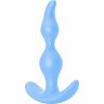 Голубая анальная пробка Bent Anal Plug Black - 13 см.