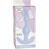 Голубая анальная пробка Bent Anal Plug Black - 13 см.