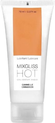 Согревающий лубрикант Mixgliss Hot Cinnamon с ароматом корицы - 70 мл.  Цена 2 569 руб. Mixgliss Hot — чувственный, слегка разогревающий и усиливающий ощущения флюид с натуральным ароматом. Помимо скольжения, он обеспечивает мягкое разогревающее действие, которое деликатно стимулирует интимные зоны и делает их более чувствительными. Совместим с секс-игрушками. AQUA (WATER), GLYCERIN, PROPYLENE GLYCOL, HYDROXYETHYLCELLULOSE, PHENOXYETHANOL, AROMA, SODIUM POLYACRYLATE, ALLANTOIN, ETHYLHEXYLGLYCERIN, ALOE BARBADENSIS LEAF JUICE POWDER, CINNAMAL, DISODIUM PHOSPHATE, POLYSORBATE 60, EUGENOL, BENZYL BENZOATE, COUMARIN, LIMONENE, SODIUM PHOSPHATE. Страна: Франция. Объем: 70 мл.