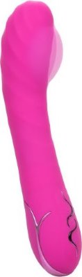 Розовый вибромассажер Insatiable G Inflatable G-Wand с функцией расширения - 21,5 см.  Цена 15 335 руб. Длина: 21.5 см. Диаметр: 3.75 см. Insatiable G Inflatable G-Wand - это автоматическая надувная игрушка для взрослых, которая обязательно доставит головокружительное удовольствие. Наслаждайтесь четырьмя уникальными настройками надувания: слабым, средним и высоким надуванием и уникальной функцией пульсирующего надувания, а также 7 комбинированными настройками вибрации, управляемыми трехкнопочным контроллером. Вибромассажер изготовлен из ультрамягкого силикона, обеспечивающего приятные и гарнировано безопасные тактильные ощущения. Очень гибкий корпус легко подстраивается под анатомию тела, доставляя удовольствие под любым углом воздействия. Чтобы включить или выключить игрушку, необходимо нажать и в течение трех секунд удерживать кнопку питания. Вибромассажер заряжается через USB и может быть подключен практически в любом месте, просто подсоедините идущий в комплекте шнур к совместимому порту компьютера или USB-адаптера (приобретается отдельно), а противоположный конец со штекером к игрушке. Полная зарядка занимает 2 часа, ее достаточно для беспрерывной работы до 100 минут на низкой скорости и 40 минут на высокой. Рабочая длина - 15 см. Страна: Китай. Материал: силикон. Батарейки: встроенный аккумулятор.