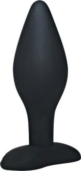 Чёрный анальный стимулятор Black Velvets Large - 12 см.