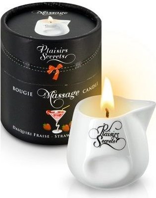 Массажная свеча с ароматом клубничного дайкири Bougie de Massage Daikiri Fraise - 80 мл.