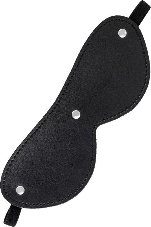 Черная кожаная маска Anonymo с мягким подкладом