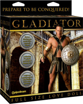 Кукла-мужчина Gladiator с виброфаллосом и языком