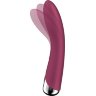 Малиновый вибратор-ротатор Spinning Vibe 1 - 18 см.
