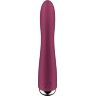 Малиновый вибратор-ротатор Spinning Vibe 1 - 18 см.
