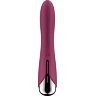 Малиновый вибратор-ротатор Spinning Vibe 1 - 18 см.