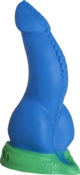 Синий фаллоимитатор Дракон Эглан Medium - 24 см.