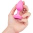 Розовый анальный плаг с кристаллом-сердцем Vibrating Heart Shape Jewel Plug S-M - Розовый анальный плаг с кристаллом-сердцем Vibrating Heart Shape Jewel Plug S-M