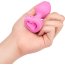 Розовый анальный плаг с кристаллом-сердцем Vibrating Heart Shape Jewel Plug S-M - Розовый анальный плаг с кристаллом-сердцем Vibrating Heart Shape Jewel Plug S-M
