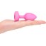 Розовый анальный плаг с кристаллом-сердцем Vibrating Heart Shape Jewel Plug S-M - Розовый анальный плаг с кристаллом-сердцем Vibrating Heart Shape Jewel Plug S-M