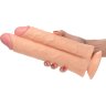 Телесный сдвоенный фаллоимитатор Double Stuffer 10 Double Pecker Dildo - 27 см.