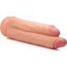 Телесный сдвоенный фаллоимитатор Double Stuffer 10 Double Pecker Dildo - 27 см.