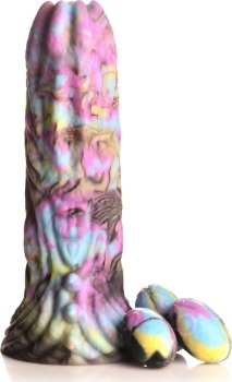 Фантазийный фаллоимитатор Dragon Spawn Dragon Ovipositor Silicone Dildo with Eggs - 18,5 см.