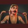 Черно-красный кляп-шарик Love Bite