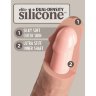 Телесный вибратор 7 Vibrating Silicone Dual Density Cock with Remote с пультом ДУ - 21 см.