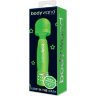 Светящийся в темноте жезловый мини-вибратор с кристаллами Mini Massager Glow In The Dark