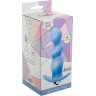 Голубая фигурная анальная вибропробка Spiral Anal Plug - 12 см.