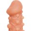 Телесная закрытая насадка с шариками Cock Sleeve Size M - 15,6 см.  Цена 2 685 руб. - Телесная закрытая насадка с шариками Cock Sleeve Size M - 15,6 см.