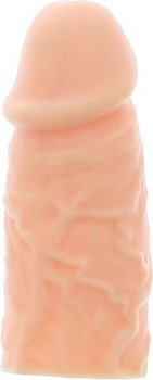 Телесная реалистичная насадка на пенис SUPER STRETCH EXTENDER 4INCH - 10 см.