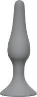Серая анальная пробка Slim Anal Plug Medium - 11,5 см.