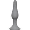Серая анальная пробка Slim Anal Plug Medium - 11,5 см.