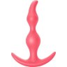 Розовая анальная пробка Bent Anal Plug Black - 13 см.