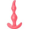 Розовая анальная пробка Bent Anal Plug Black - 13 см.