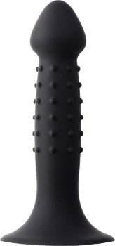 Черный анальный фаллоимитатор Spikn - 14 см.