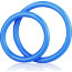 Набор из двух голубых силиконовых колец разного диаметра SILICONE COCK RING SET  Цена 973 руб. - Набор из двух голубых силиконовых колец разного диаметра SILICONE COCK RING SET