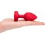 Красный анальный плаг с кристаллом-сердцем Vibrating Heart Shape Jewel Plug M-L - Красный анальный плаг с кристаллом-сердцем Vibrating Heart Shape Jewel Plug M-L