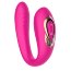 Розовый U-образный вибратор с вращающейся вагинальной частью  Цена 3 440 руб. - Розовый U-образный вибратор с вращающейся вагинальной частью