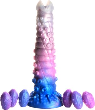 Фантазийный фаллоимитатор Tenta-Queen Ovipositor Silicone Dildo with Eggs - 29,2 см.
